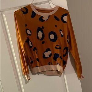 Leopard Print Long Sleeve Top like new